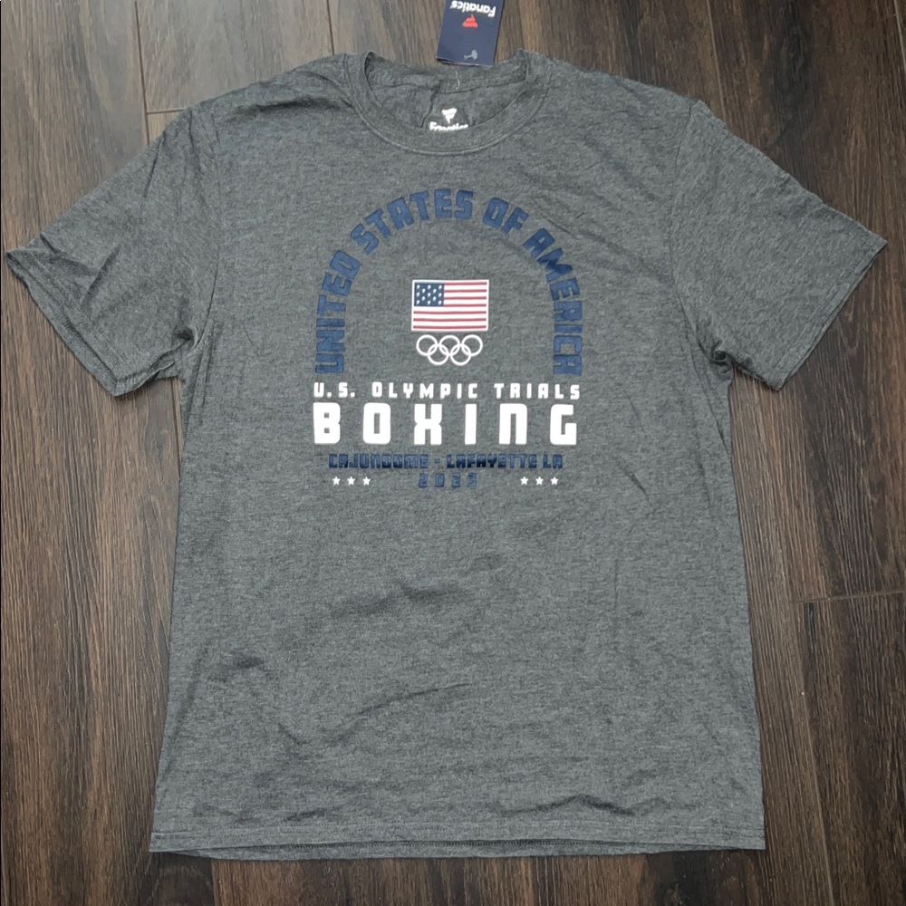 Fanatics Men’s U.S. Olympic Trials Boxing 2023 Tee, Charcoal Heather Gray, Sz: L